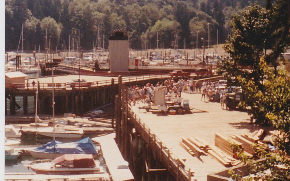 Dock with people on it after completion